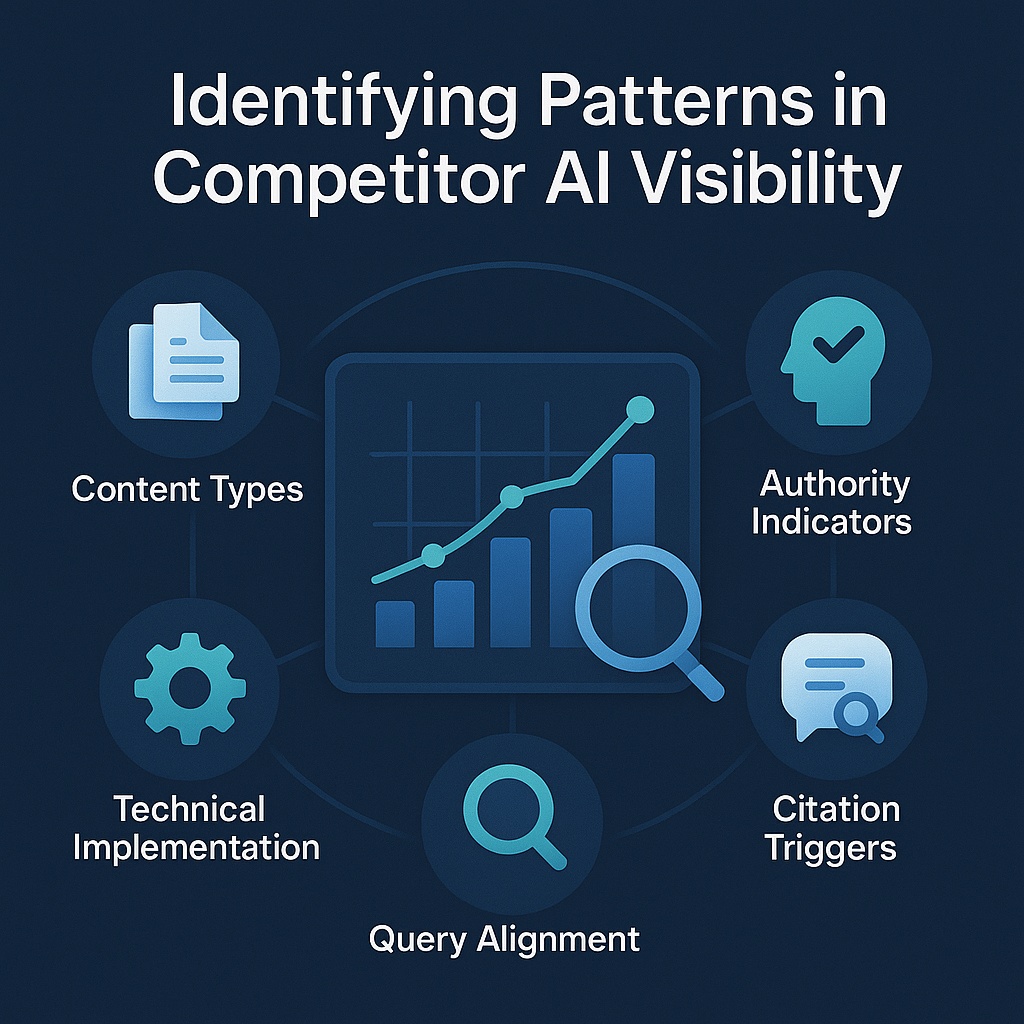 Diagram showing how to identify patterns in competitor AI visibility data